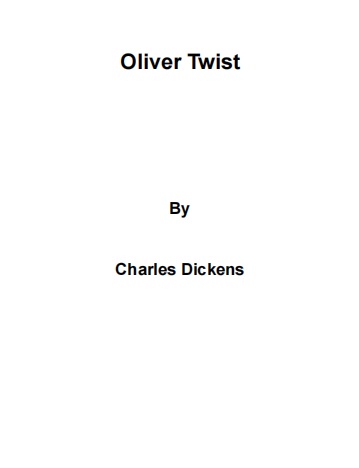 Обложка книги Oliver Twist