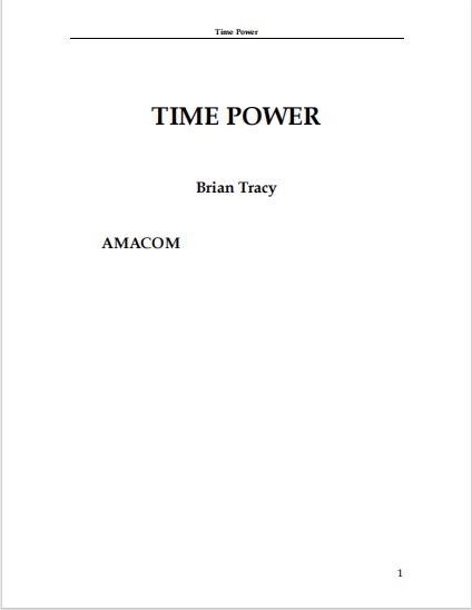 Обложка книги Time Power