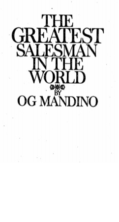 Обложка книги Greatest Salesman in the World