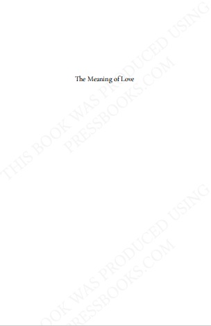 Обложка книги The Meaning of Love