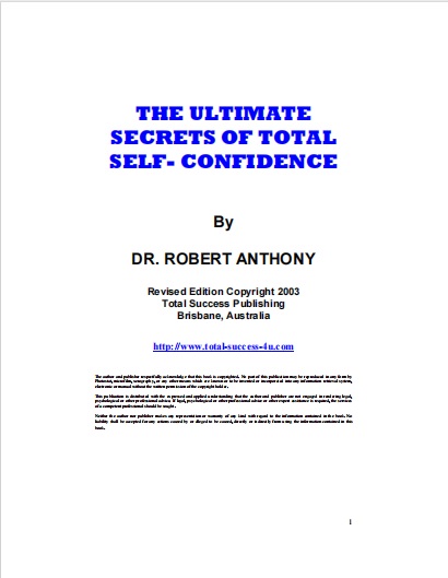 Обложка книги The Ultimate Secret of Total Self Confidence